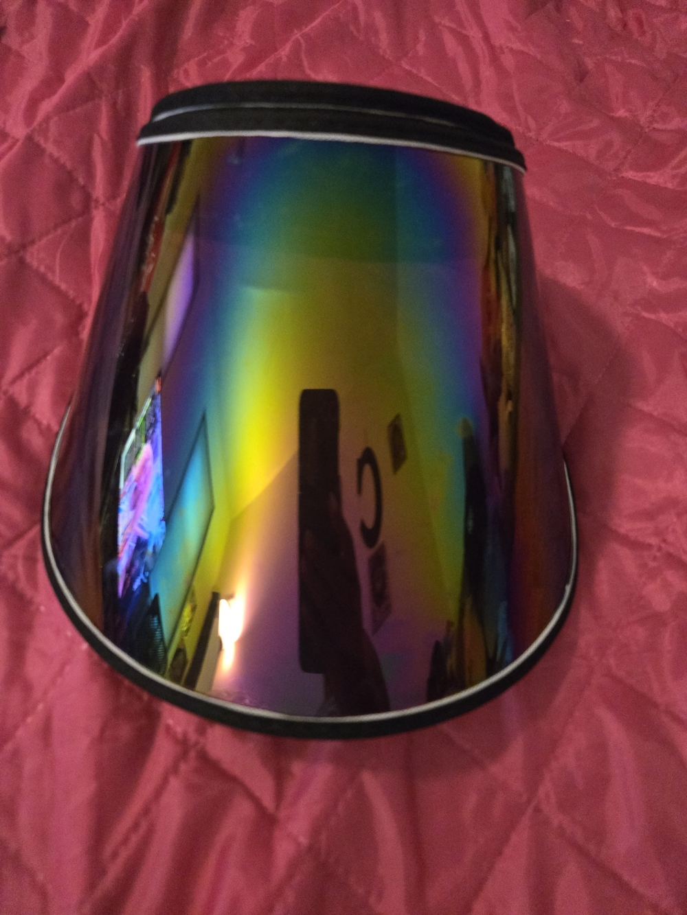 Mirrored Rainbow Visor Sun Shield - Unbranded